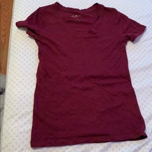 maroon basic arizona jean co short sleeve